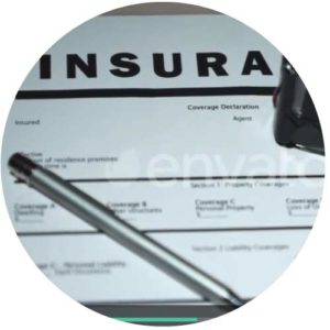 close up on insurance policy declarations page